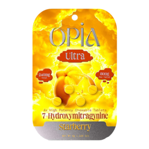 OPIA ULTRA 7-HYDROXYMITRAGYNINE CHEWABLE TABLETS 60MG 4CT - STARBERRY
