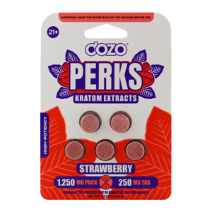 DOZO PERKS KRATOM EXTRACT TABLETS 250MG 5CT - STRAWBERRY