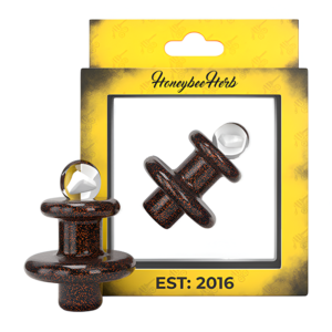 HONEYBEE HERB GLASS CARB CAP - SC-5 DICHRO RED