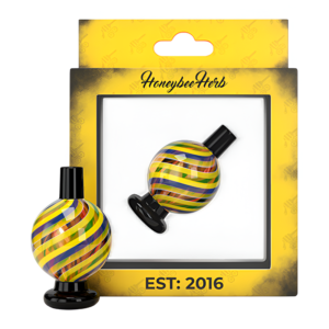 HONEYBEE HERB GLASS CARB CAP - CC-12 BLACK