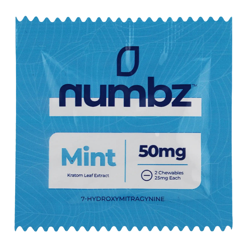 NUMBZ 7-OH + MIT CHEWABLE TABLETS 25MG 2CT BOX OF 10 - MINT