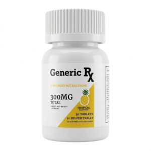 GENERIC RX 7-HYDROXYMITRAGYNINE KRATOM TABLET BOTTLE 10MG 30CT - TROPICAL
