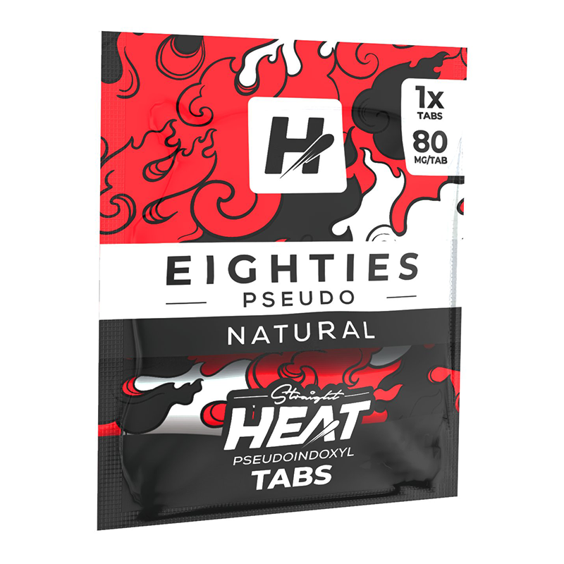 STRAIGHT HEAT EIGHTIES PSEUDO TABLETS 80MG 1CT - NATURAL