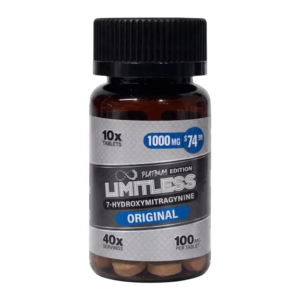 LIMITLESS PLATINUM EDITION 7-HYDROXYMITRAGYNINE TABLETS BOTTLE 100MG 10CT