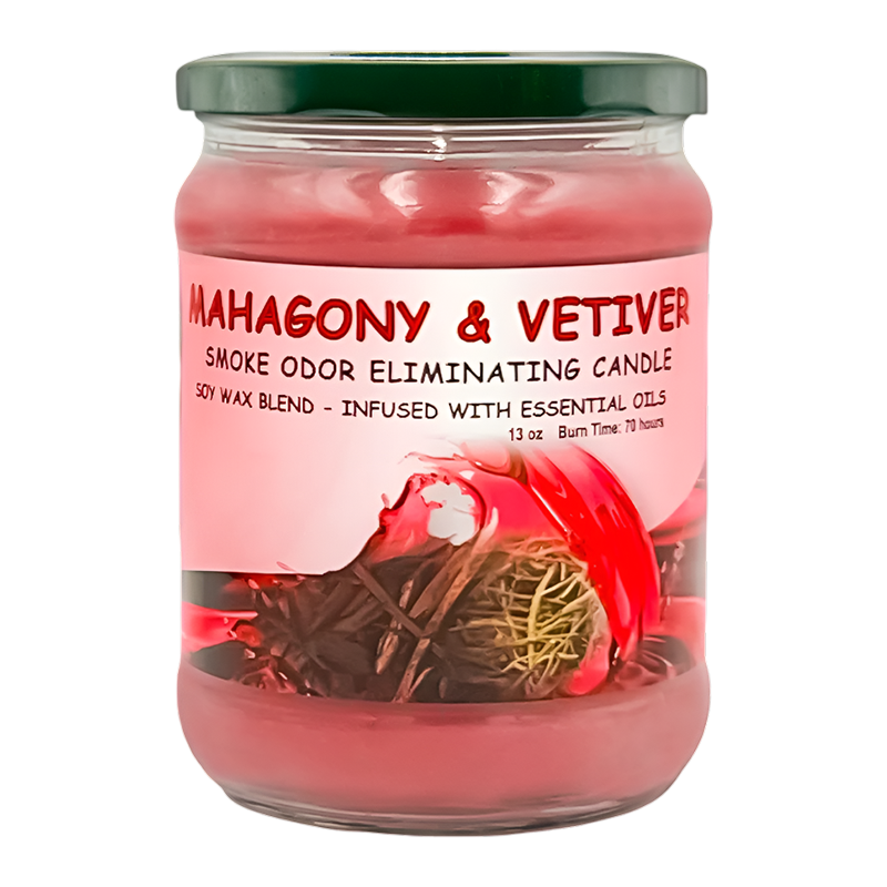 BLUNT EFFECTS SMOKE ODOR ELIMINATING CANDLES 13OZ - MAHAGONY & VETIVER