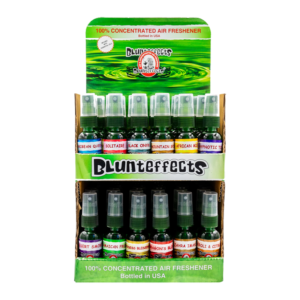 BLUNT EFFECTS CONCENTRATED OIL AIR FRESHENERS - 1OZ BOX OF 72 DISPLAY BOX