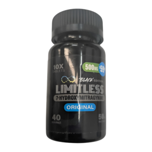 LIMITLESS BLACK EDITION 7-HYDROXYMITRAGYNINE TABLETS BOTTLE 50MG 10CT PRE-PRICED - ORIGINAL