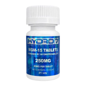 HYDRO7 SUPREME KRATOM ALKALOIDS MGM-15 TABLETS BOTTLE 25MG 10CT - UNFLAVORED