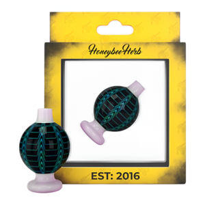 HONEYBEE HERB GLASS CARB CAP - CC-8 PINK