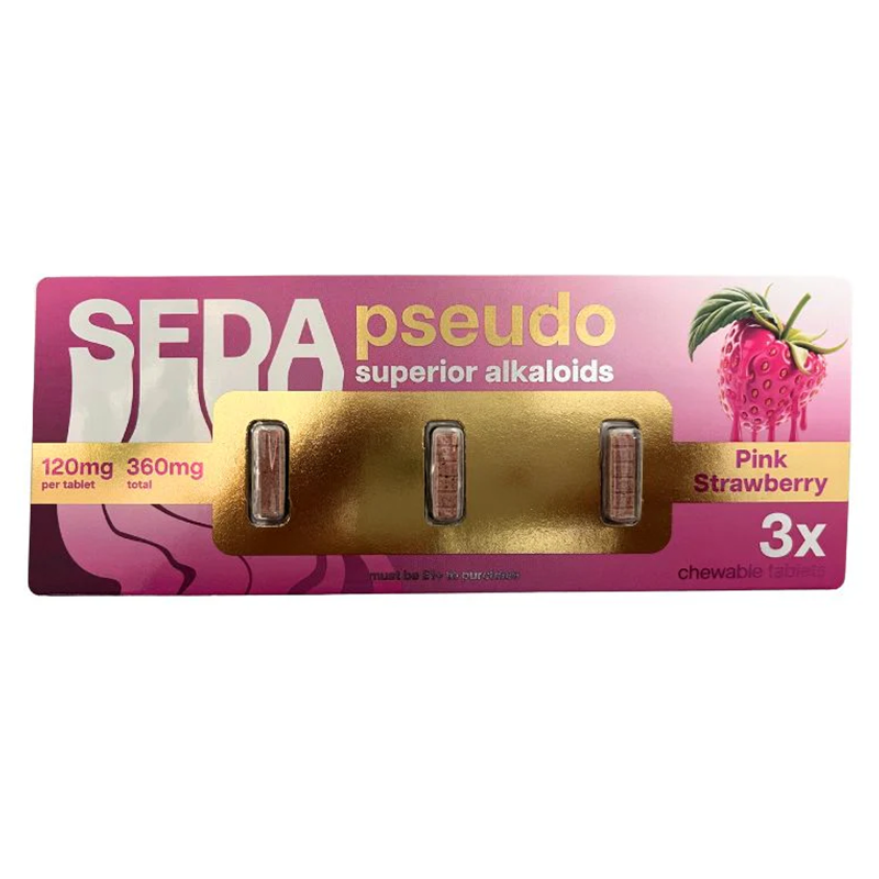 SEDA SUPERIOR ALKALOIDS PSEUDO TABLETS 120MG 3CT - PINK STRAWBERRY