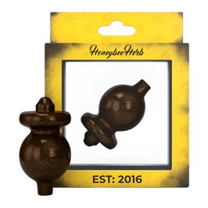 HONEYBEE HERB GLASS CARB CAP - CC-9 DICHRO GOLD