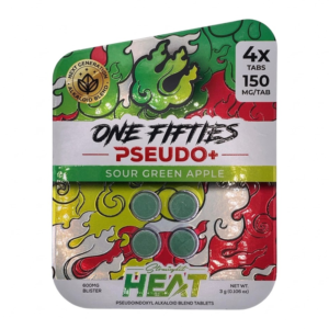 STRAIGHT HEAT ONE FIFTIES PSEUDO+ TABLETS 150MG 4CT - SOUR GREEN APPLE
