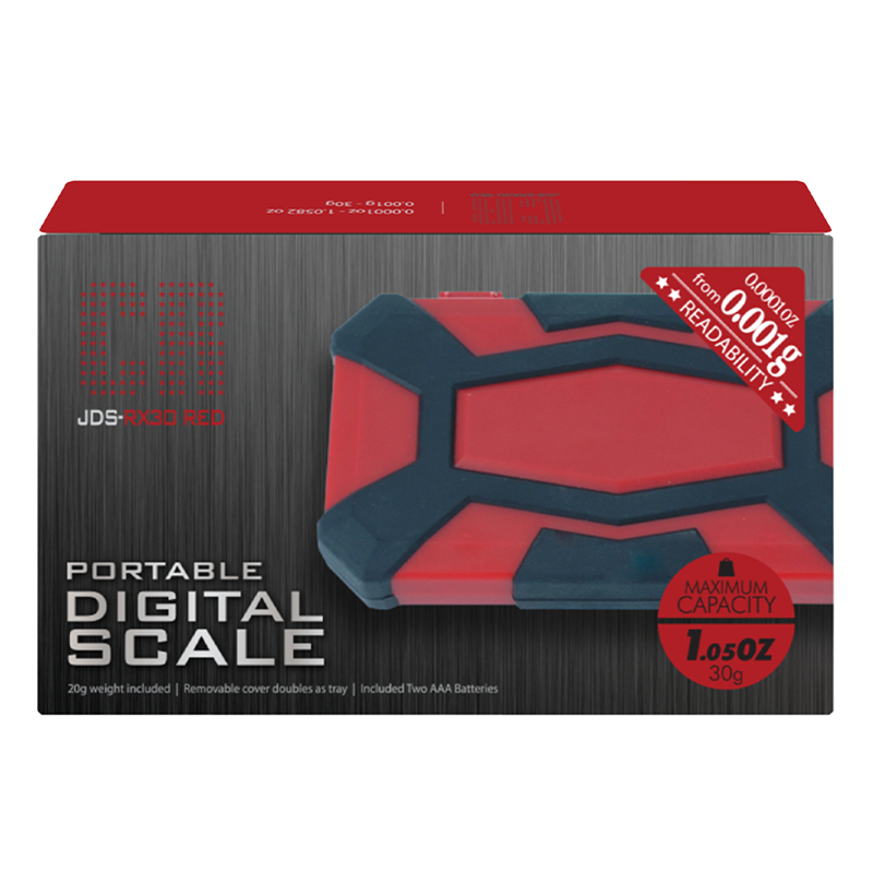 CR PORTABLE DIGITAL SCALE - JDS-RX30 RED