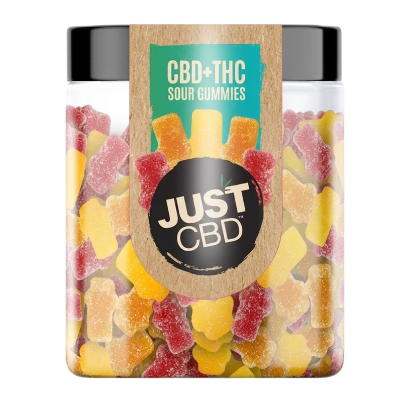 JUST CBD+THC GUMMIES 1000MG - SOUR GUMMIES