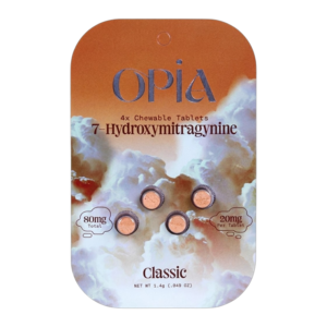 OPIA 7-HYDROXYMITRAGYNINE CHEWABLE TABLETS 20MG 4CT - CLASSIC