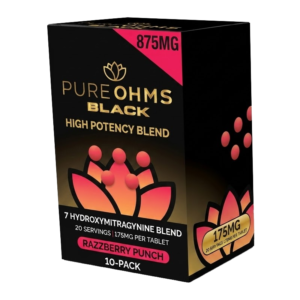 PURE OHMS BLACK HIGH POTENCY 7-HYDROXYMITRAGYNINE BLEND TABLETS 175MG 5CT