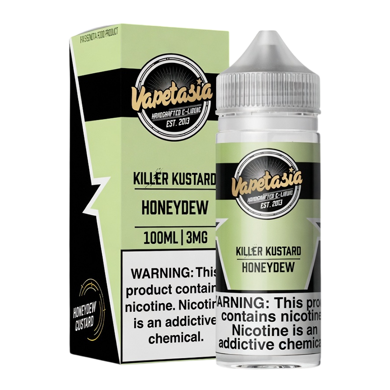 VAPETASIA 100ML 3MG - KILLER KUSTARD HONEYDEW