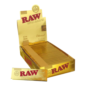 RAW ROLLING PAPERS BOX - ETHEREAL 1 1/4 BOX OF 24