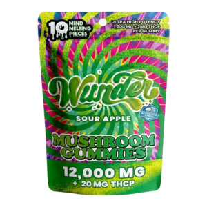WUNDER MIND MELT BLEND MUSHROOM GUMMIES 1200MG 10CT - SOUR APPLE