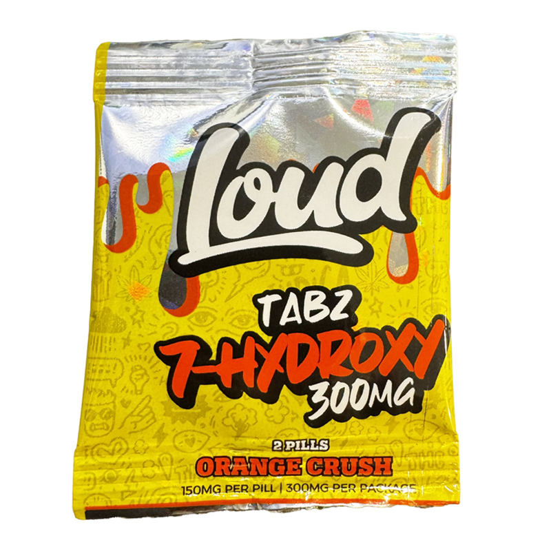LOUD TABZ 7-HYDROXY CHEWABLE TABLETS 150MG 2CT - ORANGE CRUSH
