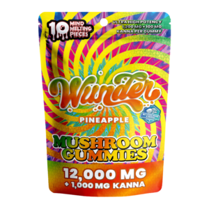 WUNDER MIND MELT BLEND MUSHROOM GUMMIES 1200MG 10CT - PINEAPPLE