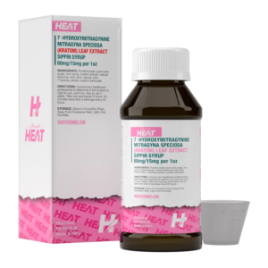 STRAIGHT HEAT 7-HYDROXYMITRAGYNINE KRATOM EXTRACT SIPPIN SYRUP 60MG 4OZ