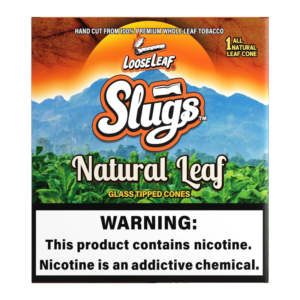 LOOSE LEAF SLUGS NATURAL GLASS TIPPED CONES 1CT BOX OF 16 - NATURAL LEAF