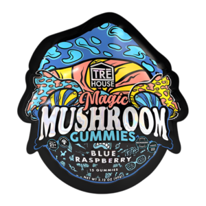 TRE HOUSE MAGIC MUSHROOM MICRODOSE GUMMIES 15CT - BLUE RASPBERRY