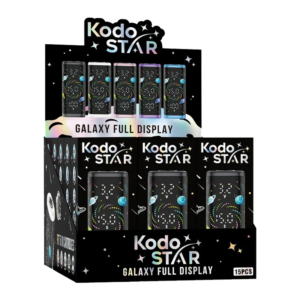 YOCAN KODO STAR GALAXY FULL DISPLAY CARTRIDGE BATTERY BOX OF 15 - ASSORTED COLORS