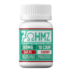 7 OHMZ 7-HYDROXYMITRAGYNINE TABLETS BOTTLE 50MG 10CT - CHERRY