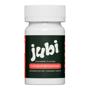 JUBI ADVANCED KRATOM 7-HYDROXYMITRAGYNINE TABLETS BOTTLE 100MG 10CT - STRAWBERRY
