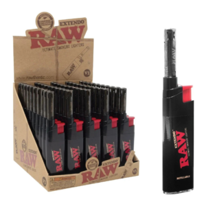 RAW LIGHTER - EXTENDO BLACK BOX OF 50