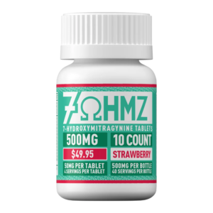 7 OHMZ 7-HYDROXYMITRAGYNINE TABLETS BOTTLE 50MG 10CT - STRAWBERRY