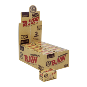 RAW GUM STRIPS - VEGAN GUM 3 FOOT ROLLS BOX OF 24