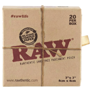 RAW PARCHMENT PAPER POUCH BOX OF 20